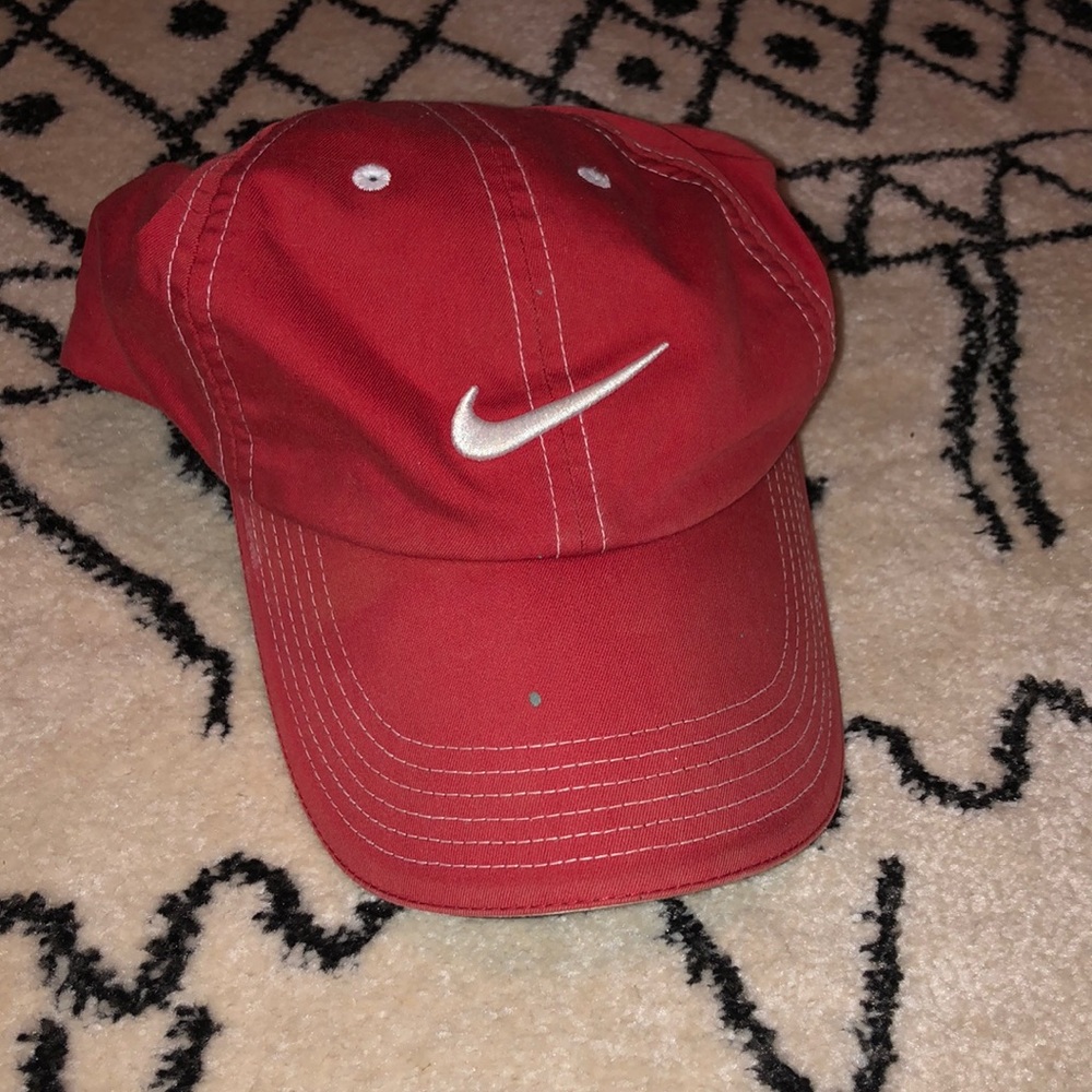 Red Nike Baseball Hat